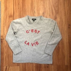 C’est La Vie gray sweater